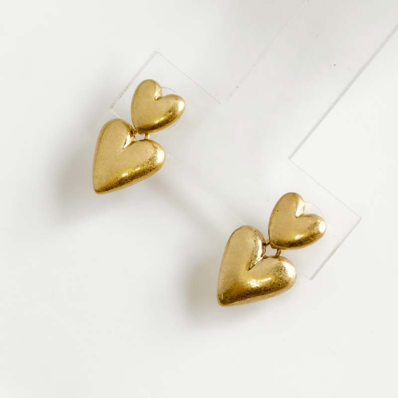 New 36mm Zara Heart Drop Statement Earrings Retro Women Party Vacation Jewelry