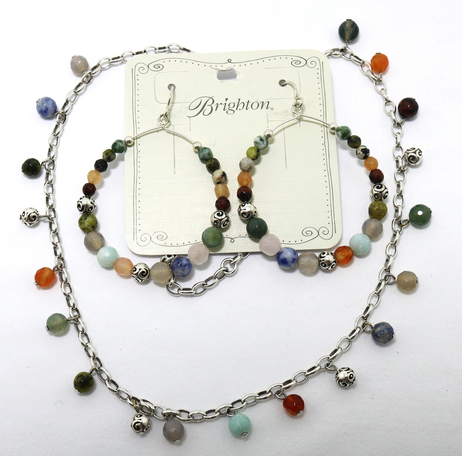 Brighton CONTEMPO DESERT SKY NWT $226 Colorful Beaded Necklace Earrings Set