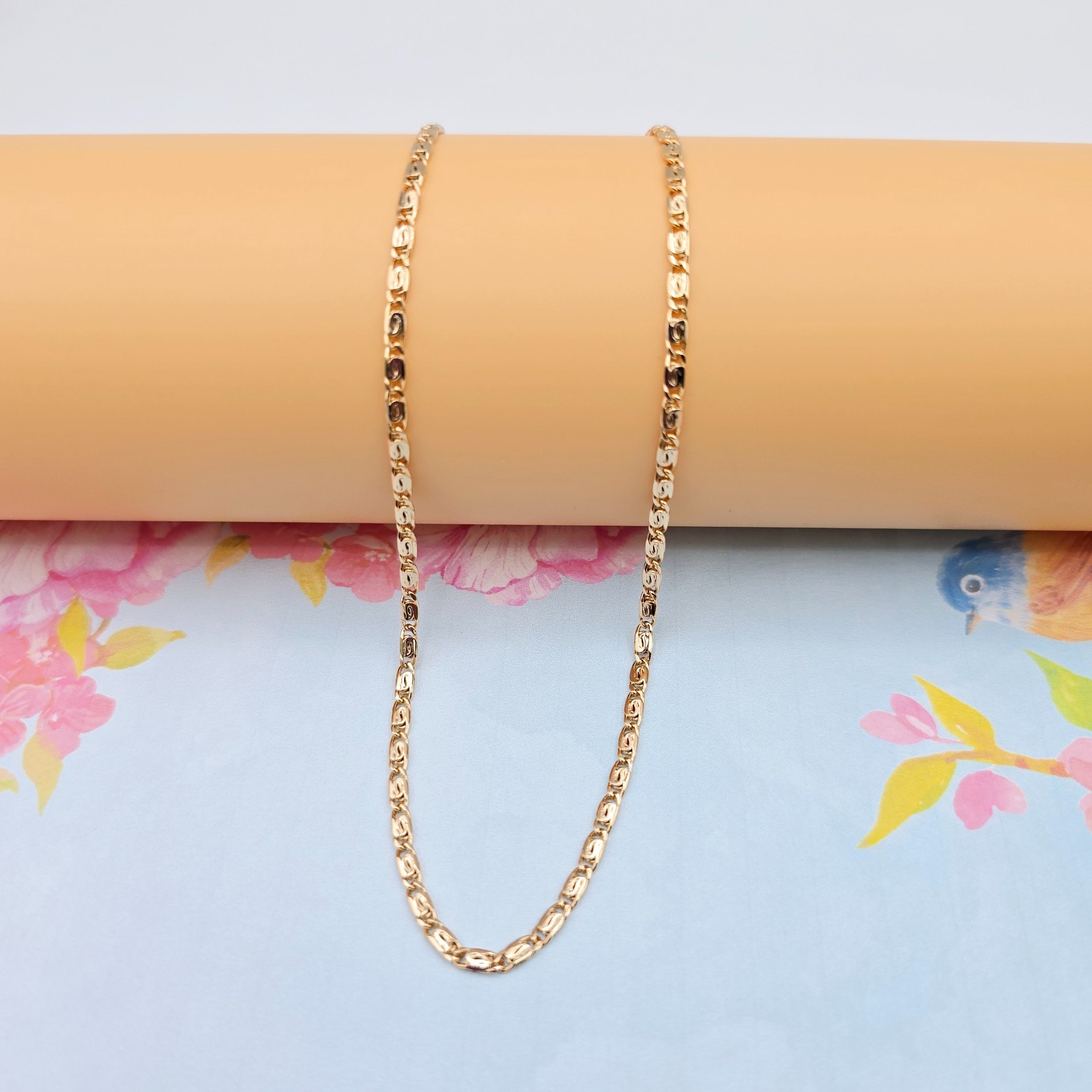 Chain Necklace for Men & Women, 19.7 Inch, XPNL0094 Elegant Box Link Rose Gold
