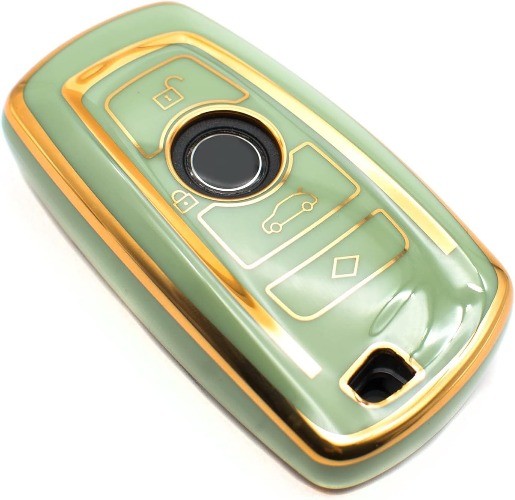 TPU Smart Key Fob Cover Case for BMW 1 3 4 5 6 7 Series X3 X4 M5 Color: Green