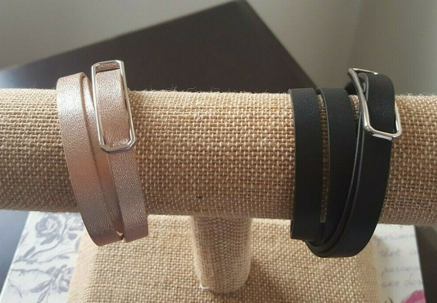 Origami Owl Triple Wrap Bracelet “Your Choice” Black OR Rose Gold Leather