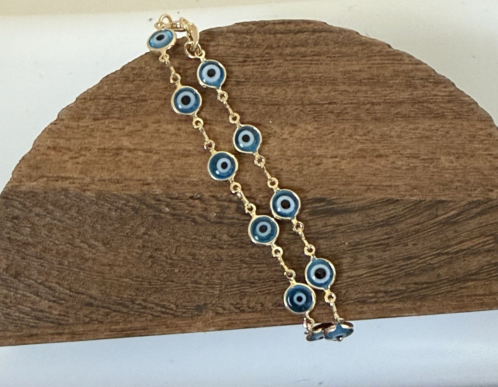 Evil Eye Good Luck Bracelet / Pulsera Ojo Turco Free Incienco Oracio Gold/Filled