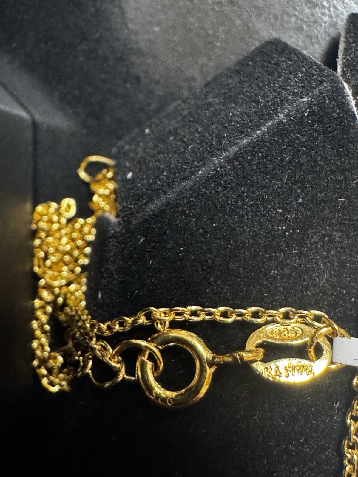 NEW 14K Gold And Silver W/ 5 LG Diamond Necklace