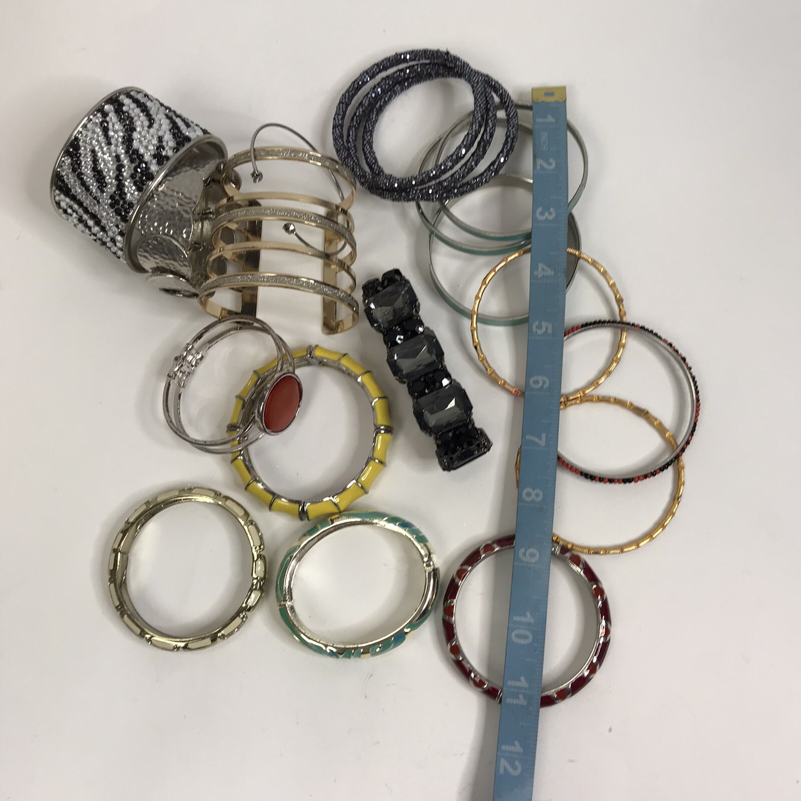 Bracelet Lot Bangles Enamel Plastic mixed materials colorful Vintage to mod boho