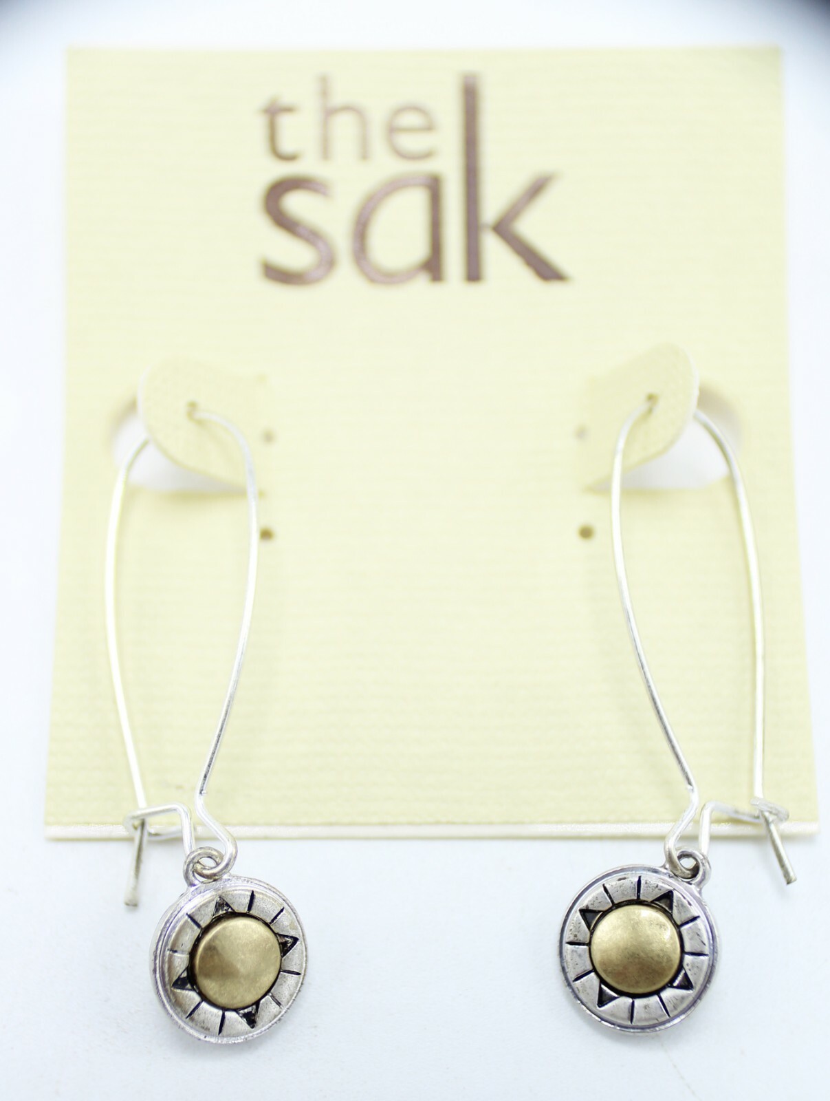 The Sak Womens Elongated Metal Drop Earrings nwt #SAK100