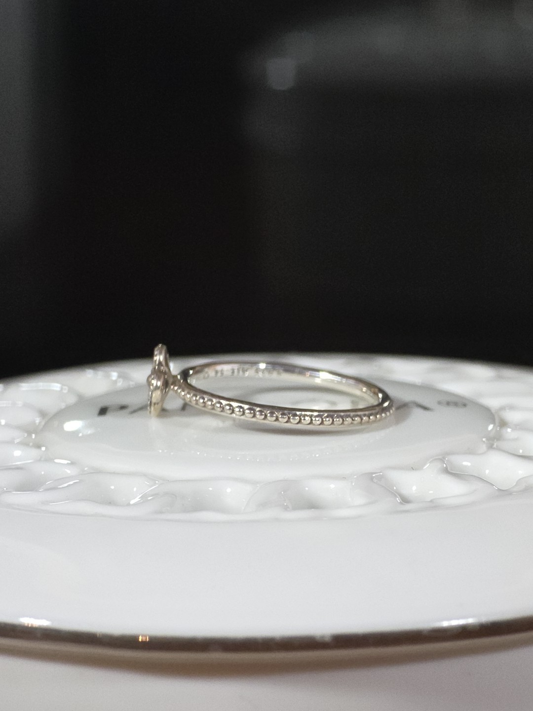 Authentic Pandora Sterling Silver Oriental Blossom Ring US 7 EU 54 #191001PCZ