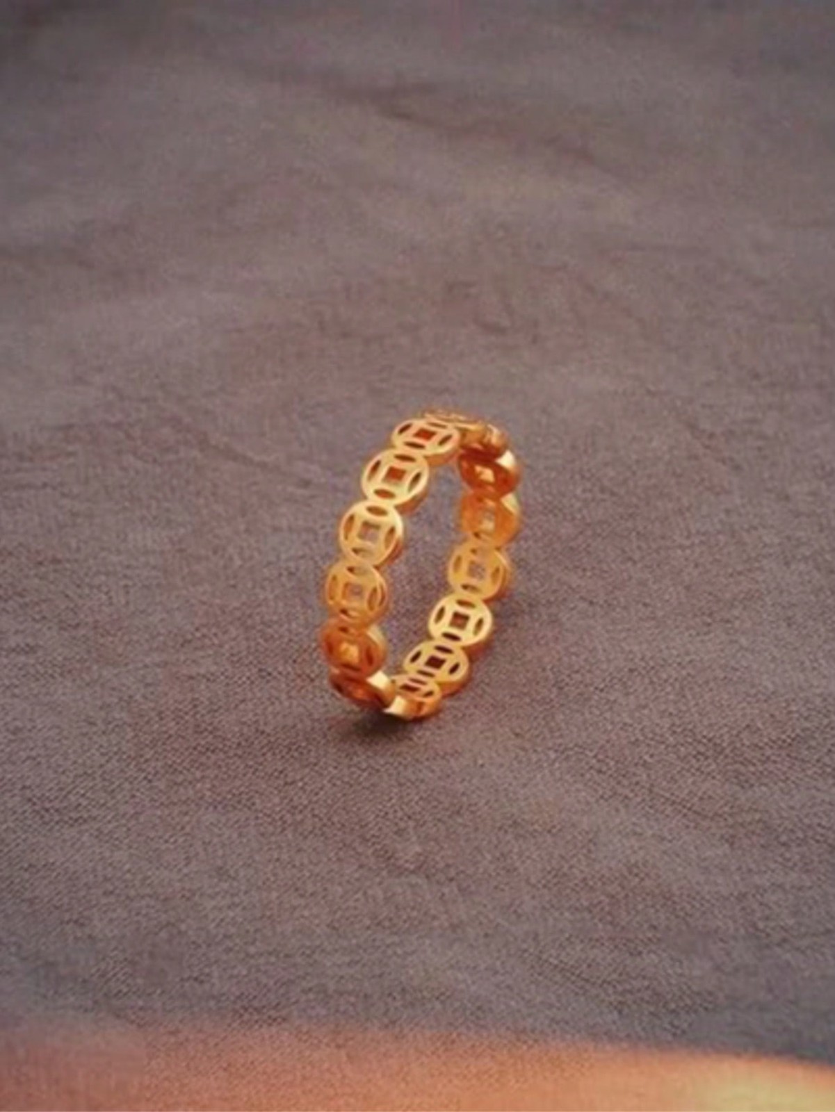 Chinese Tranditional Coin Ring for Wealth and Good Luck, Feng Shui Lucky Ring