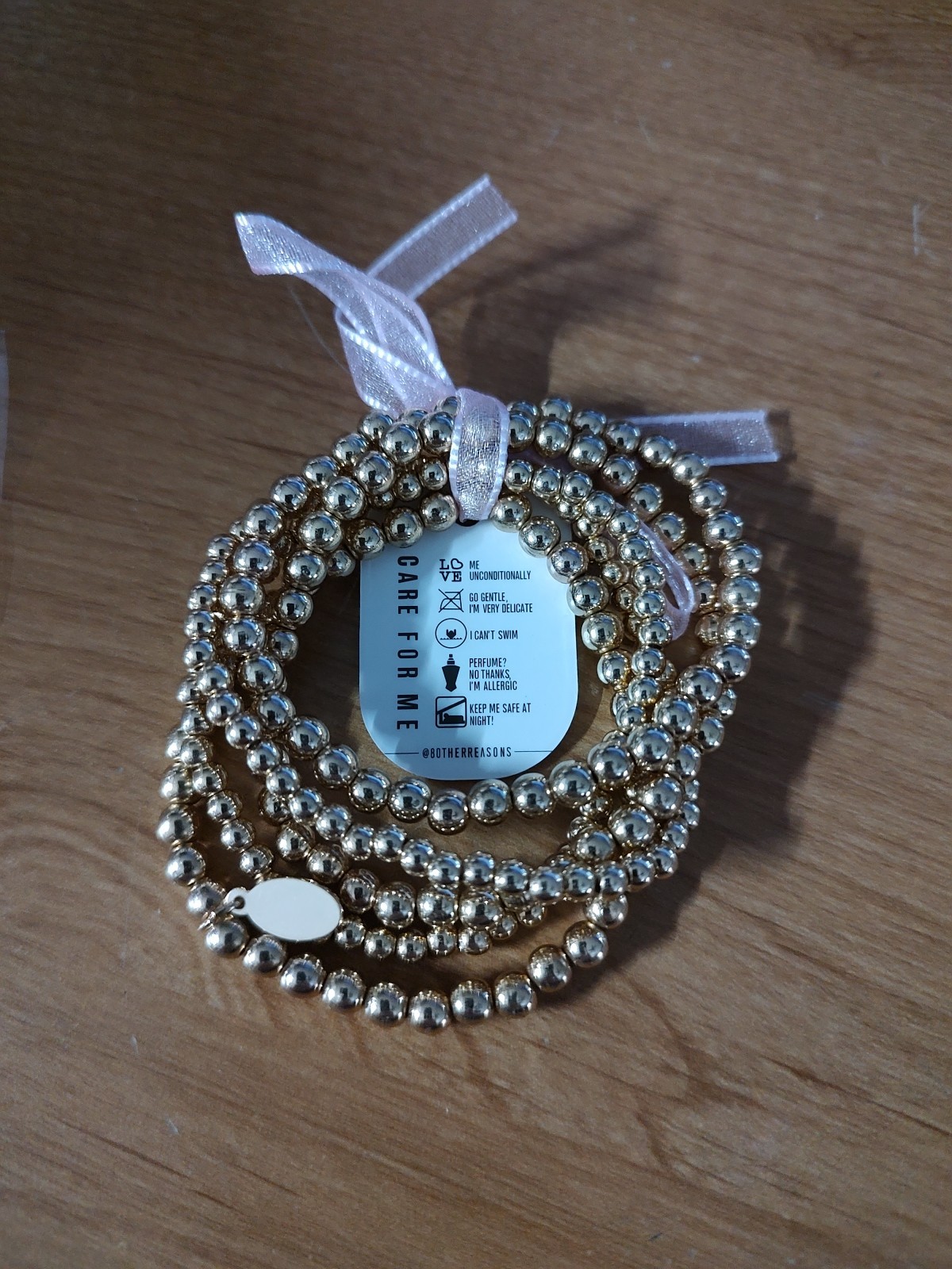 8 Other Reasons Bubble Bangle Set, 18k Gold Plated, Hypoallergenic, Brand New.