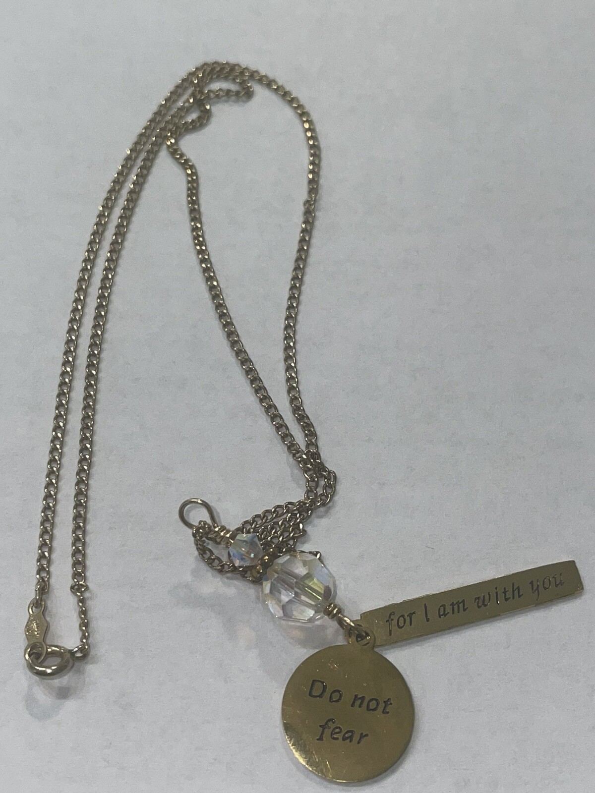 1/20/12KGF DoNOT FEAR FOR I AM WITH YOU, Isaiah 41:10 Christian Verse Necklace,