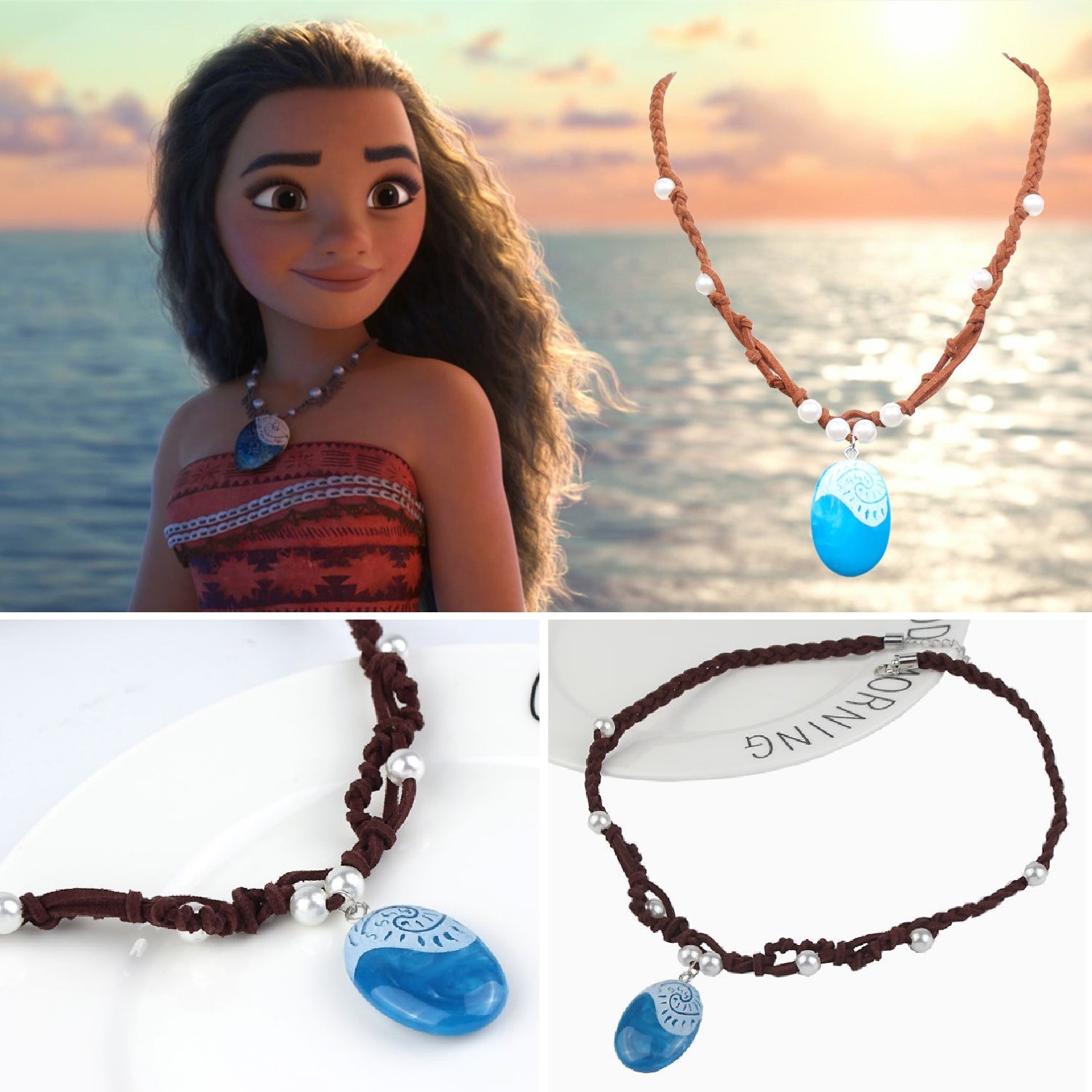 Princess Moana Necklace Pendant Heart of Te Fiti