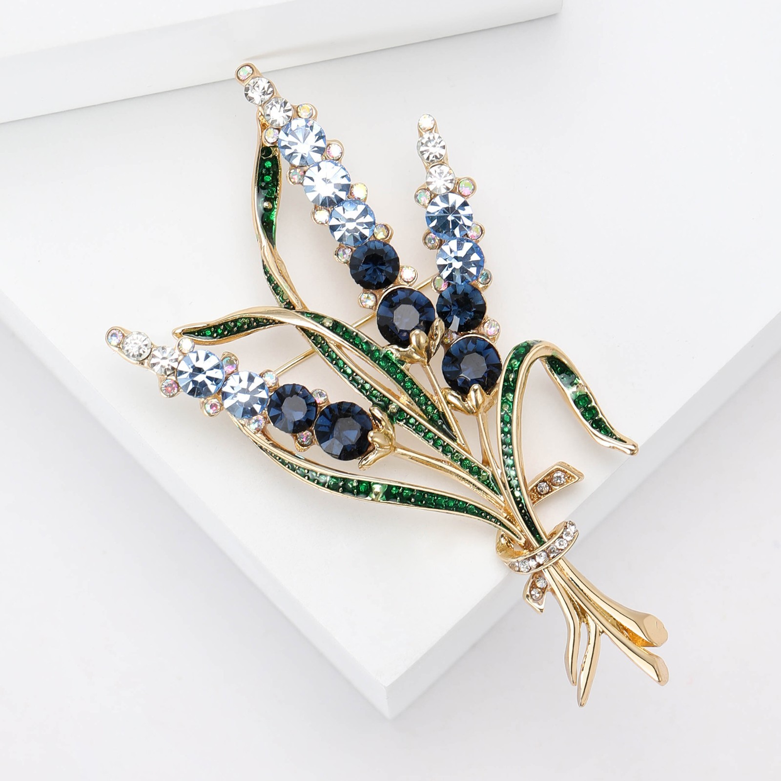 Rhinestone Wheat Ear Brooch Pin Unisex Plant Lapel Badge for Jacket Hat Backpack