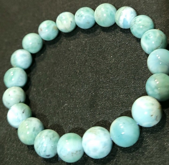 Larimar Natural Healing Crystal Bracelet 9.5mm