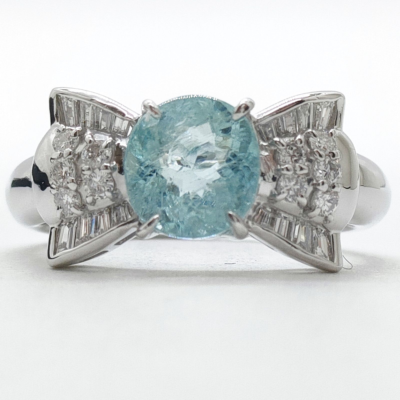 Jewelry Ring Paraiba Tourmaline 1.52ct Platinum 4755320