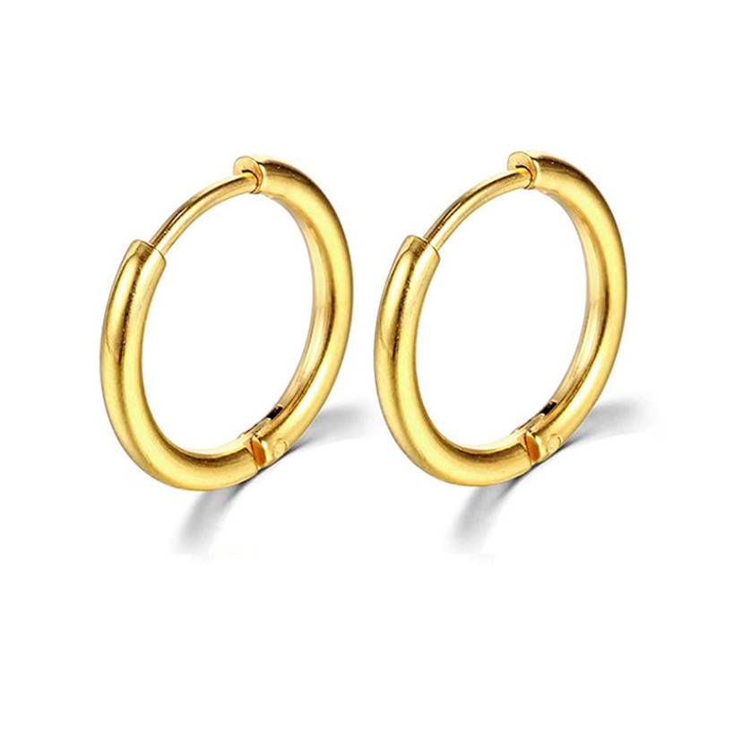 Plain Designer Sterling Silver Huggie Hoop Earrings 16mm/0.6″ Unisex Gift TH5