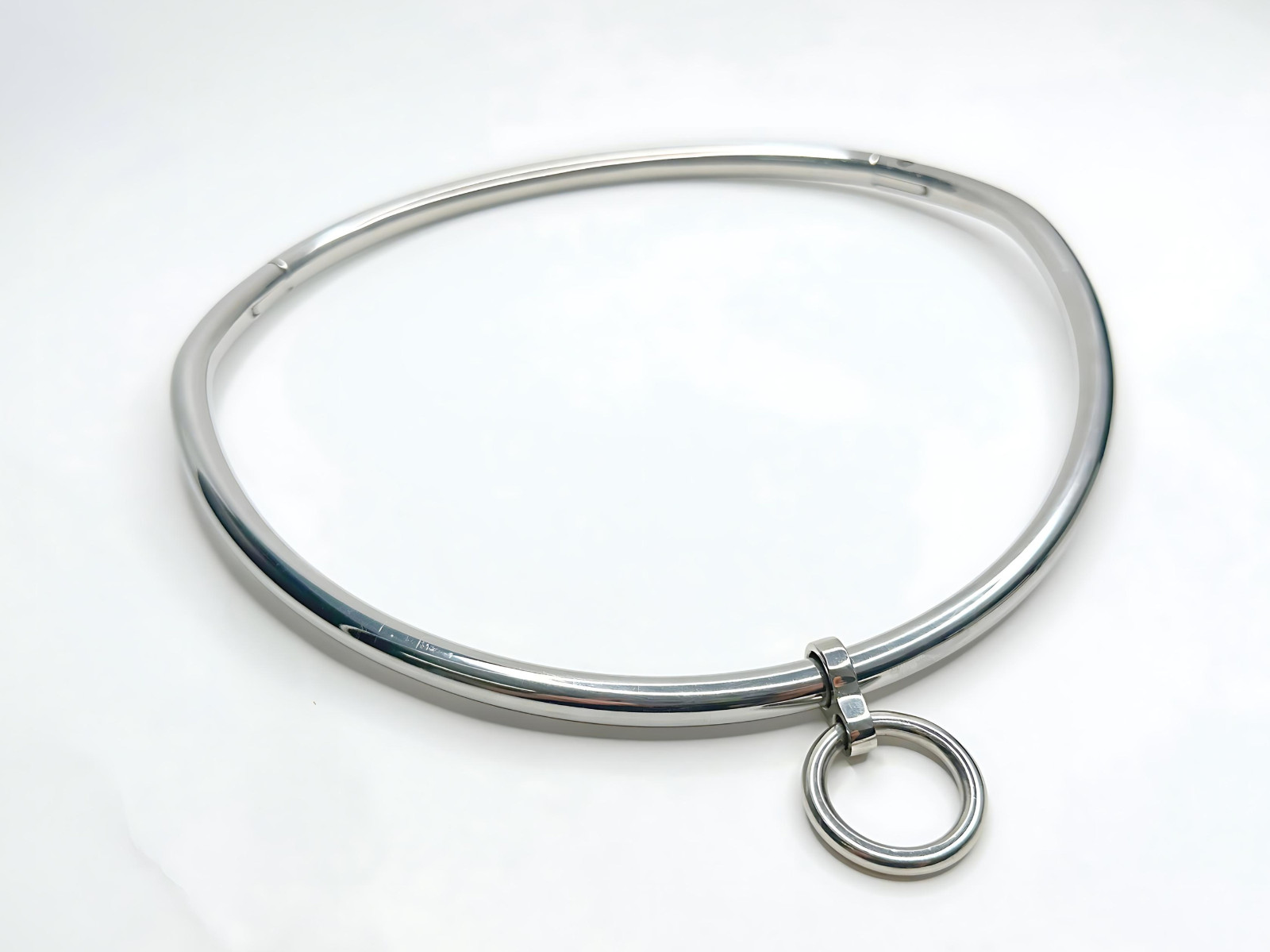 Stainless Steel Day Collar – 8mm Eternity Locking Slave Sub Collar – 14″