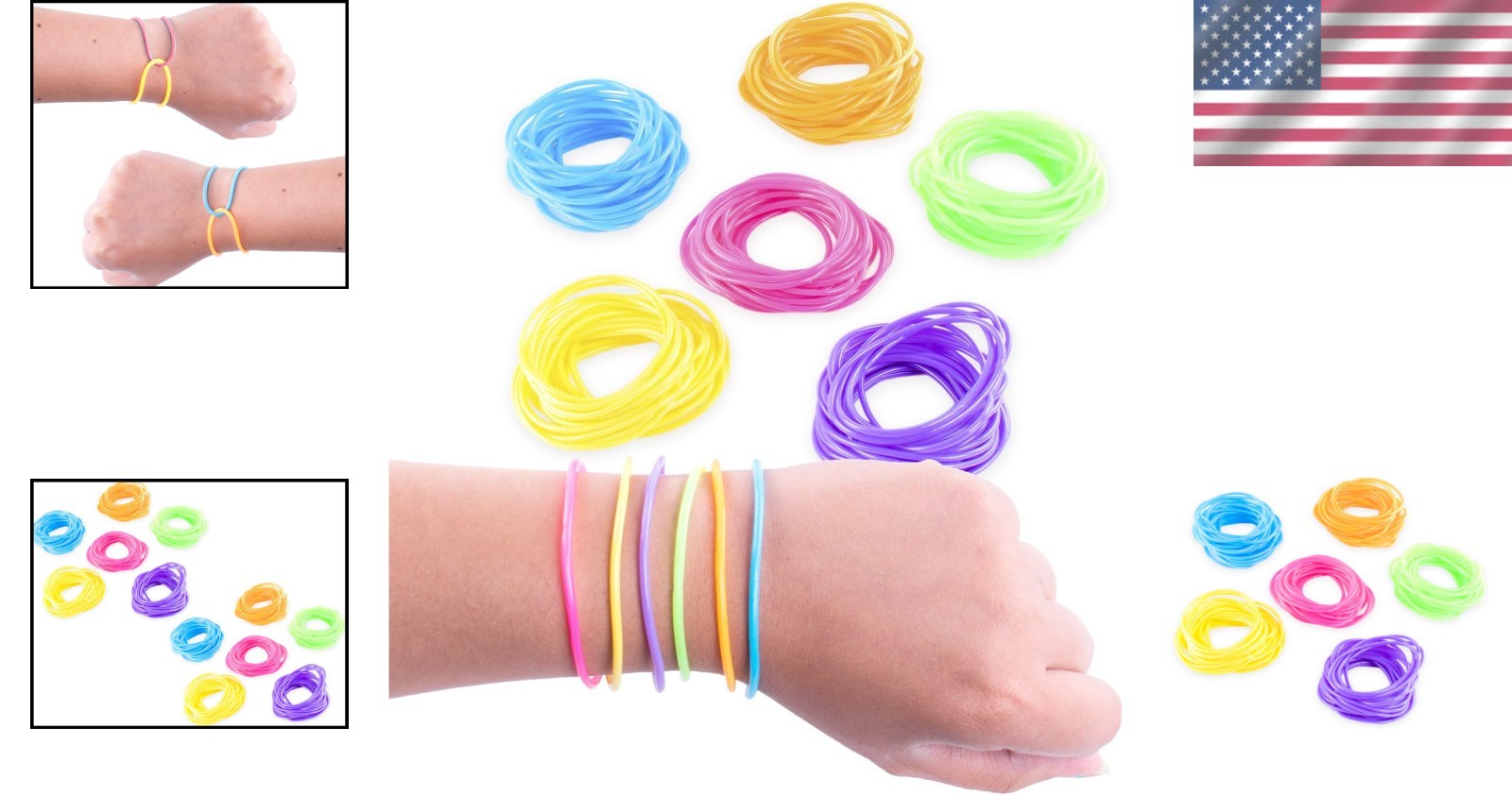 Assorted Neon 80s Retro Bracelets – 144pk Fun Party Favors for Any Celebration