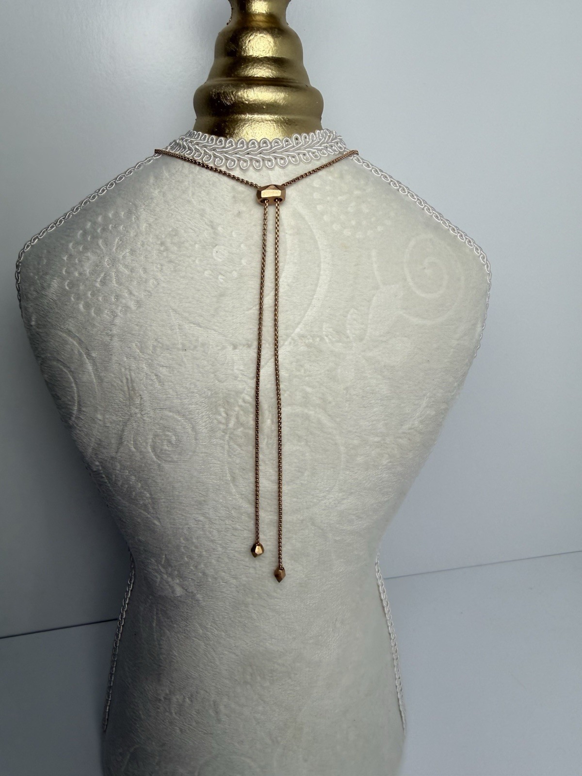 Kendra Scott Rose Gold Charm Necklace Adjustable up to 28”