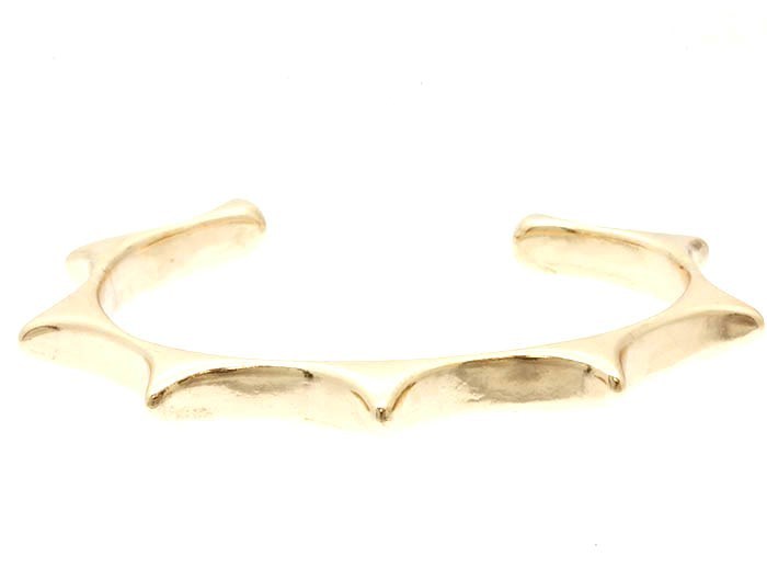 Urban Punk Bling Metal Spike Cuff Bracelet in Rose Gold