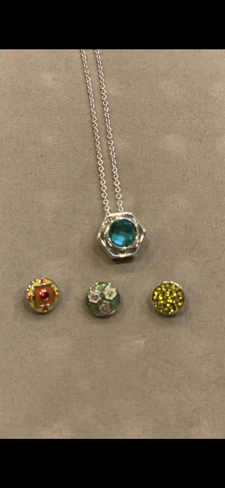 Women’s Silver Necklace Interchangeable Dots Style Dots NEW WITH TAGS
