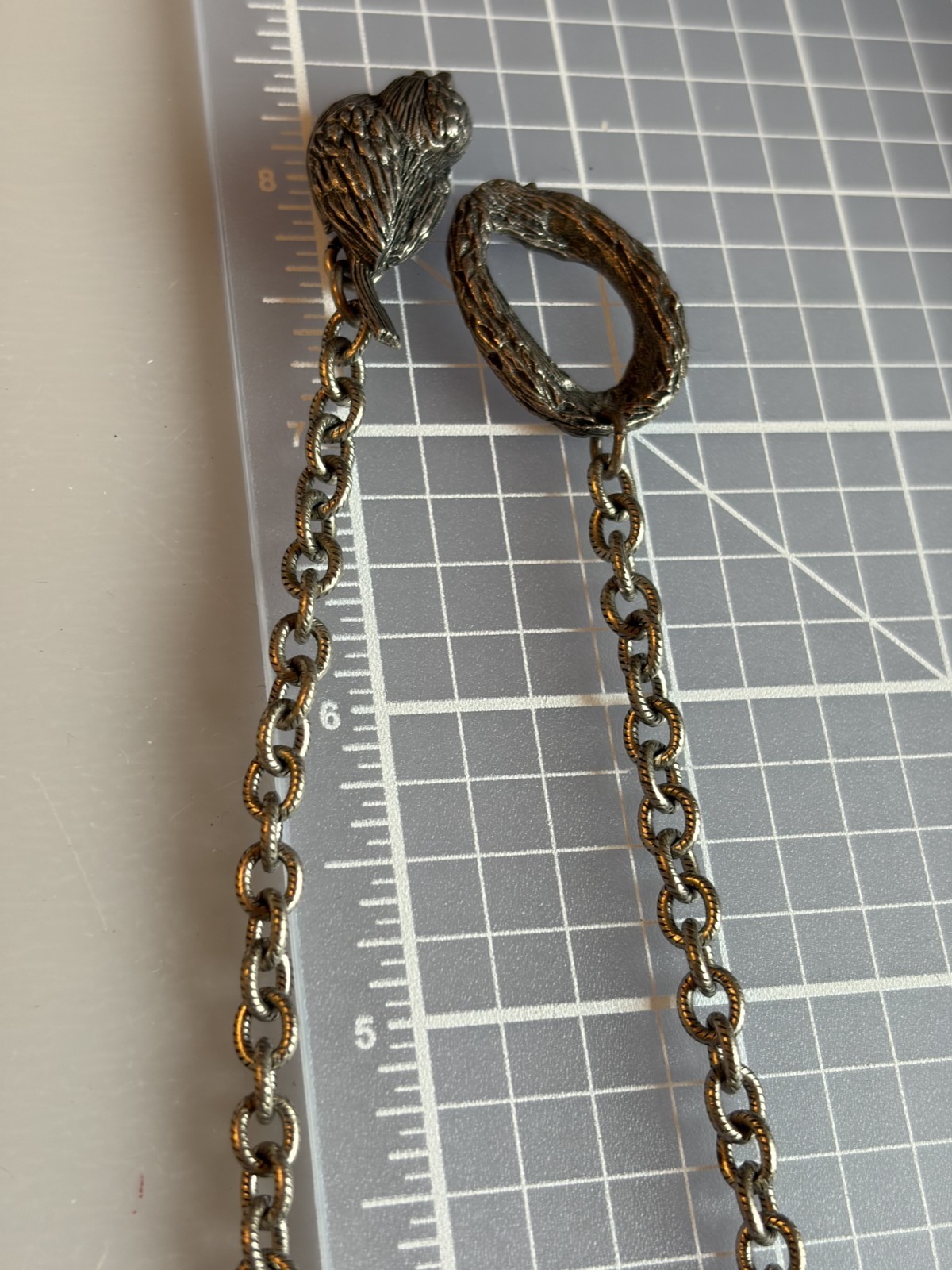 COOL Mary Demarco La Contessa Rhinestone Bird Bird’s nest Floral Necklace 16″