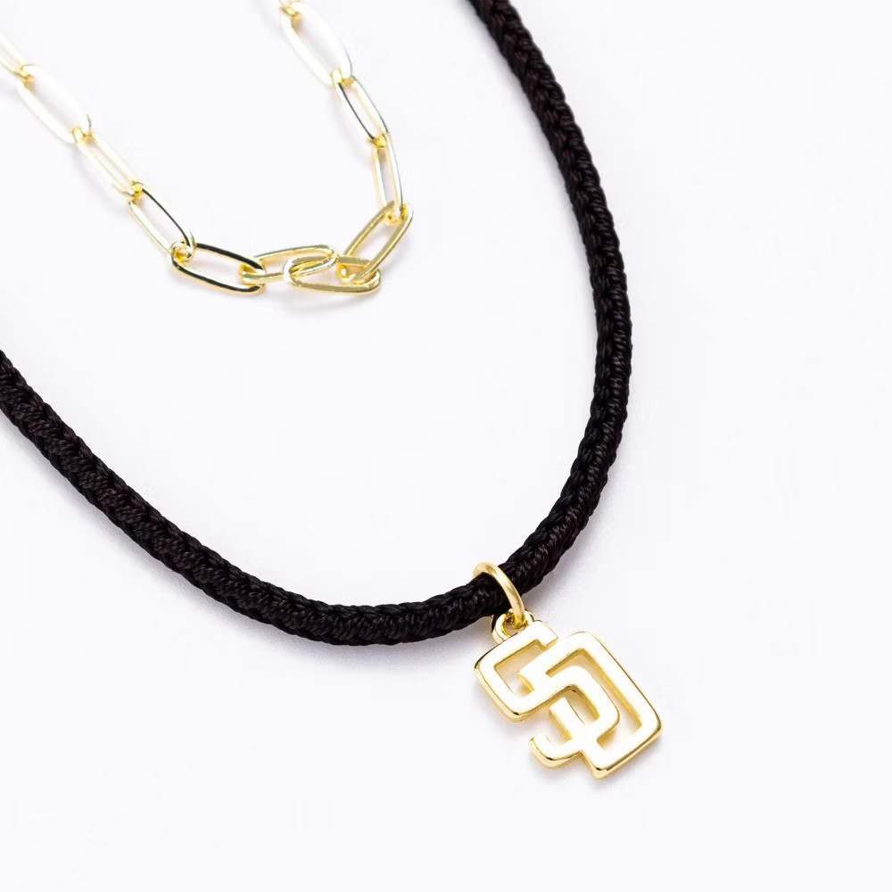 Bijoux Sport by Luv Aj MLB “San Diego Padres” Logo Cord Necklace