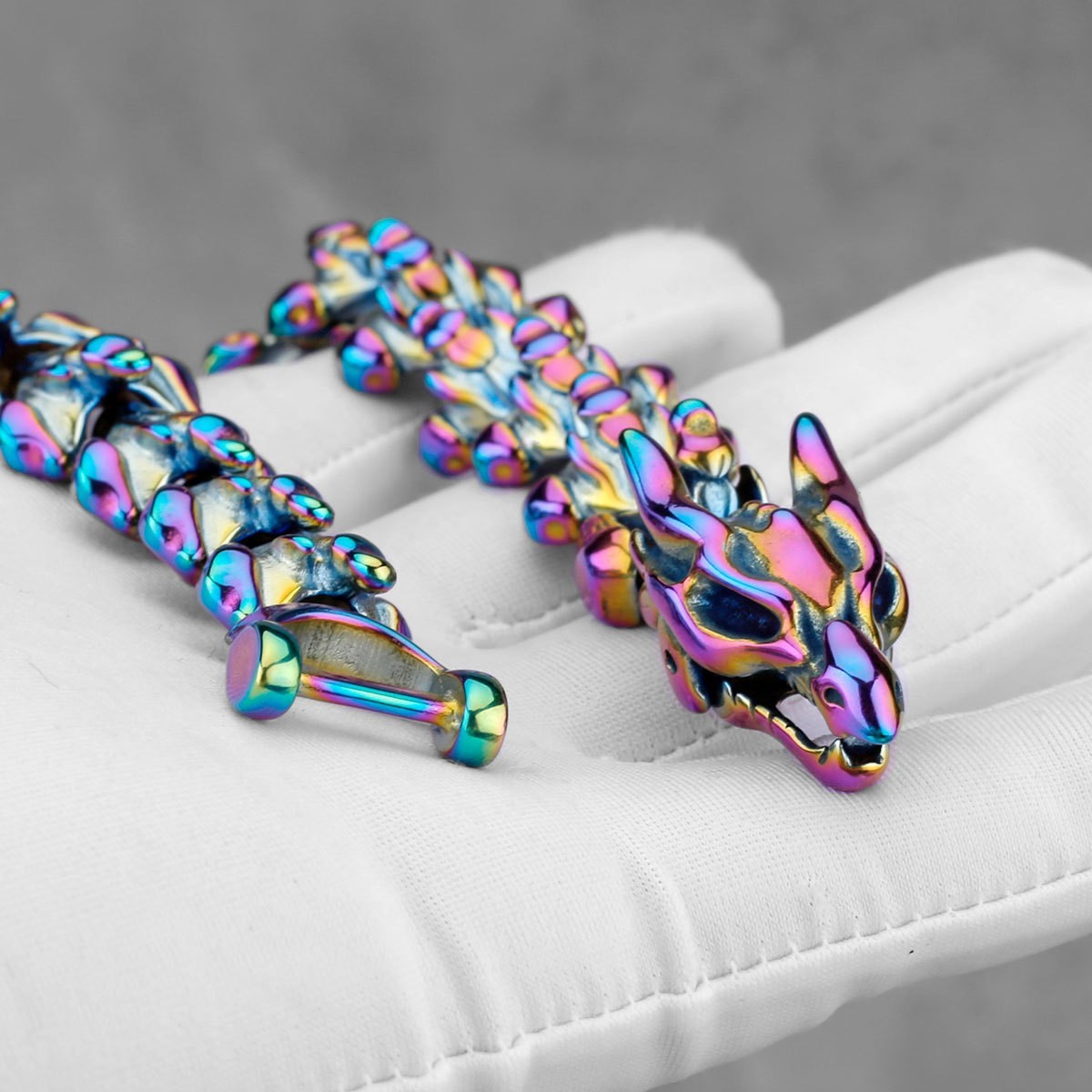 Viking Punk Dragon Bone Titanium Steel Bracelet – Retro Trendy Hip Hop