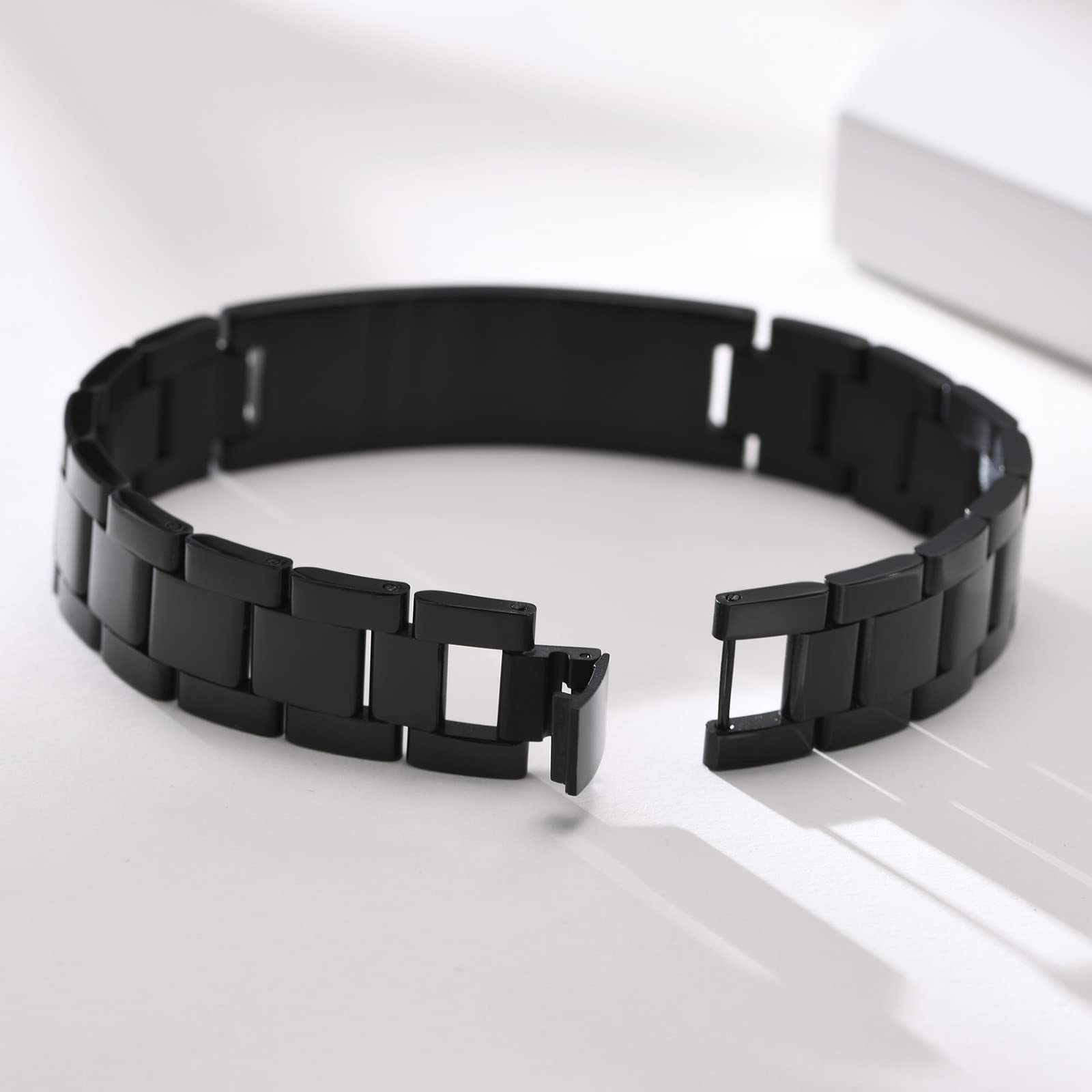 Christian Bracelet for Men Personalized Bible Verse Stainless Steel Chain Bra…