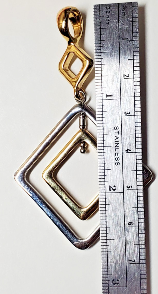 Lea Sophia Reversible Slide Pendant Only Gold tone Silver tone named Trish