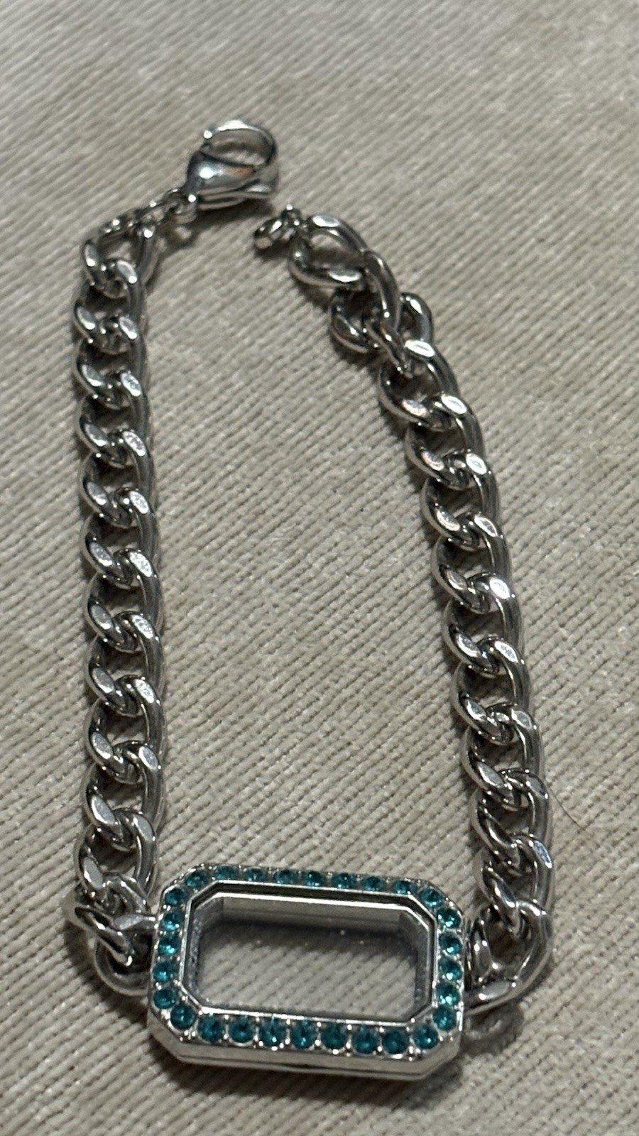 Origami Owl Bracelet Locket (Silver) with Swarovski Crystals