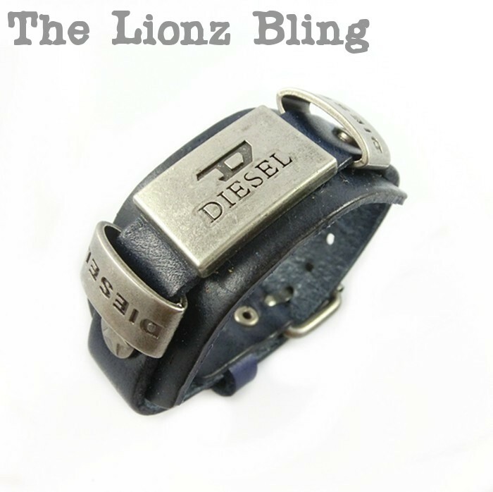 Urban Industrial style Genuine Red Leather & Metal Plate Wide Band Bracelet