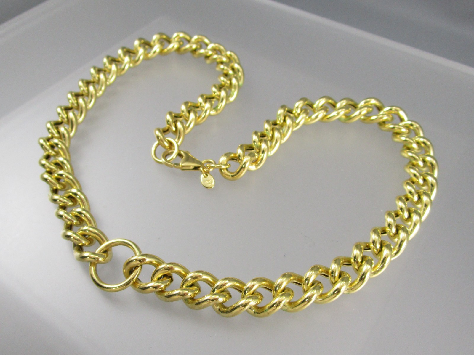 BELLEZZA ITAOR ITALY Gold Plate Chain Open Link Fashion 18″ Necklace 774