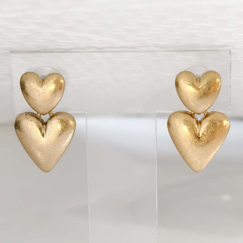New 36mm Zara Heart Drop Statement Earrings Retro Women Party Vacation Jewelry