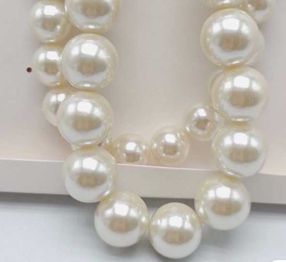 Zara 2-Pack White Pearl Beaded Statement Necklaces