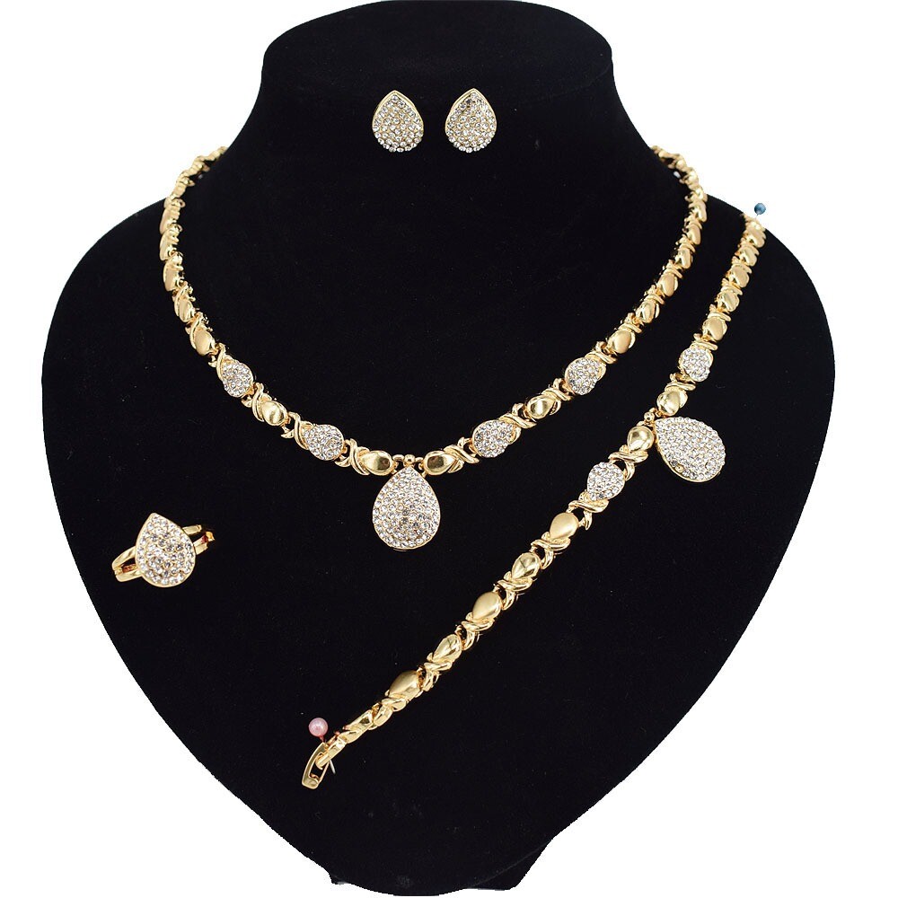Gold Filled Set Necklace Bracelet Ring Earrings #3