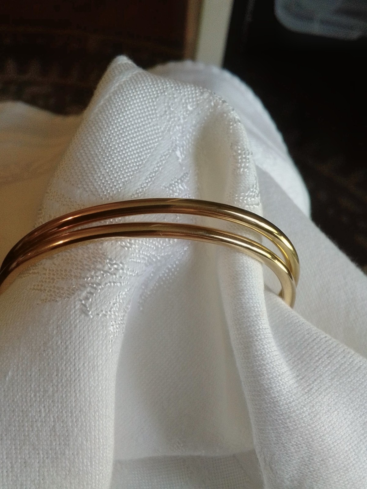 Jenny Bird Dana 14kt Gold Plated 7″ Think Bangle Bracelet Set Of 2