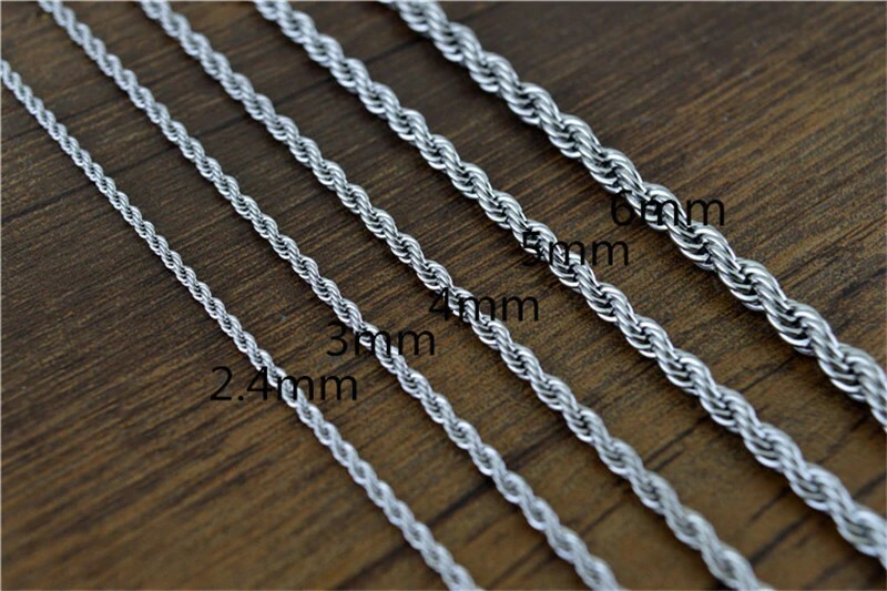 Stainless Steel 45 cm (17.7 in) 2 mm Rope Necklace