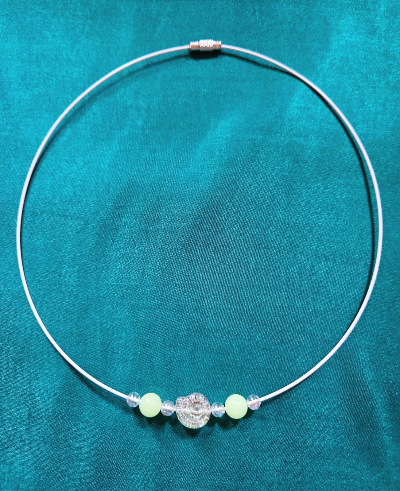 BigTimeRockShow Sea Treasure Iridescent Glass Nautilus & Glow In The Dark Beads