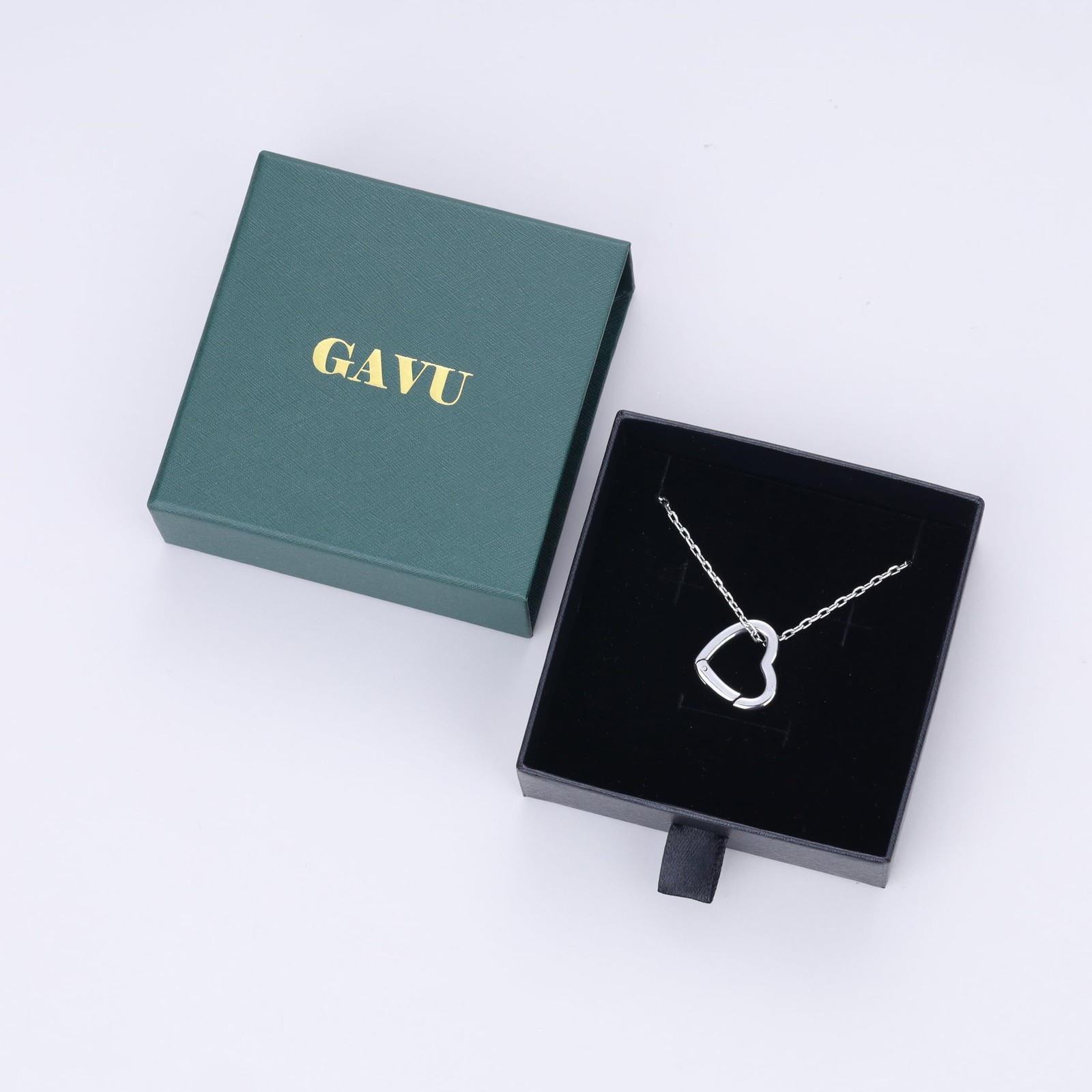 Stainless Steel Ring Holder Necklace for , ’s Silver Pendant Heart Charm Hold…