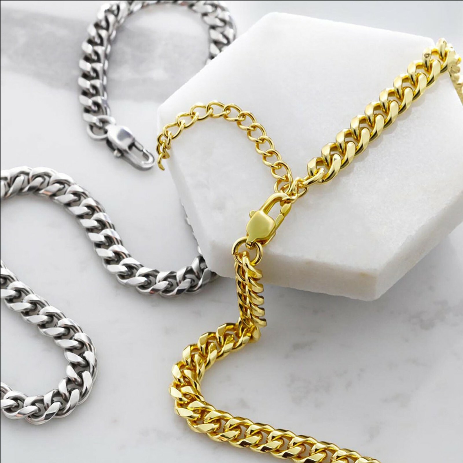To My Grandson Cuban Link Chain Necklace Birthday Graduation Gifts for Grandson