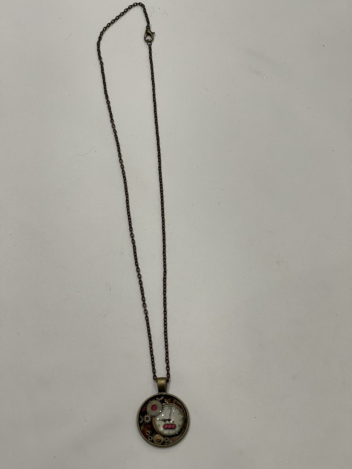 Steampunk Style Clock Necklace