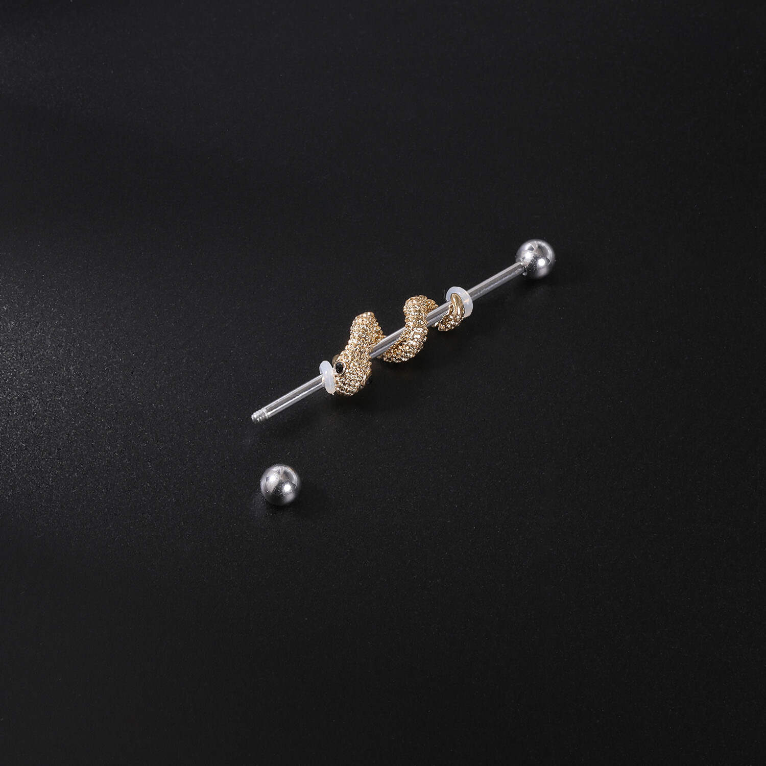 14G Stainless Steel Industrial Barbell Piercing Alloy Cartilage Earring Jewelry
