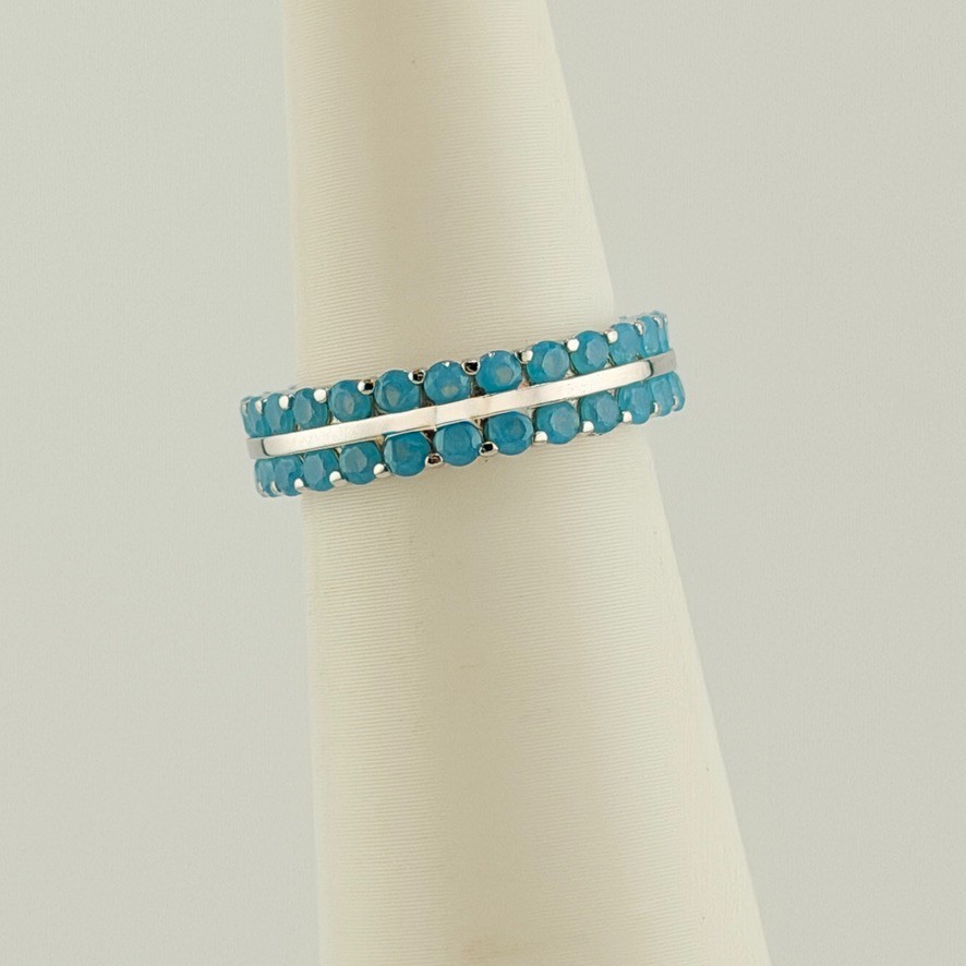 Bomb Party Sz 5 Ring Sky Blue Topaz on .925 Solid Sterling Silver RBP4604 RETRO