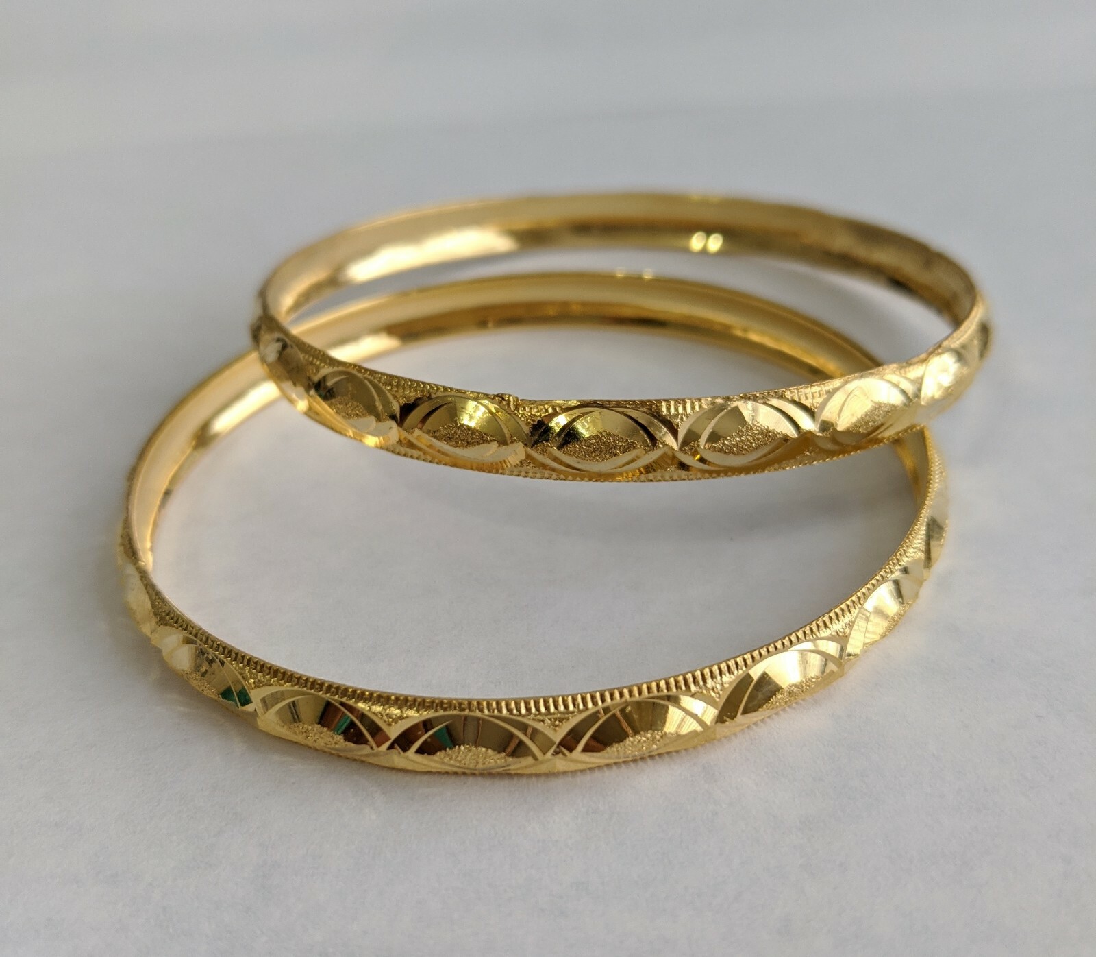 22k Gold Plated Indian Bangle Set (2pcs)
