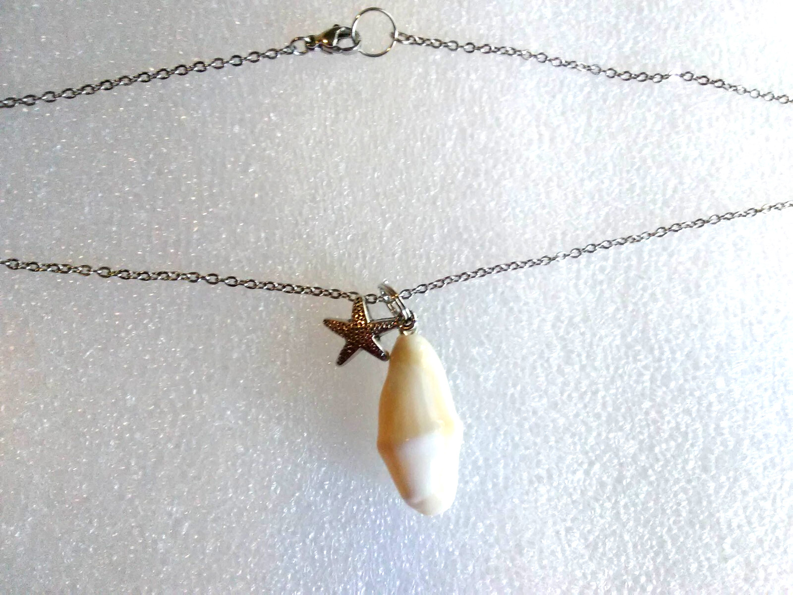Boho Chic Seashell Pendant Necklace 19″ Women’s Jewelry US Seller Gift