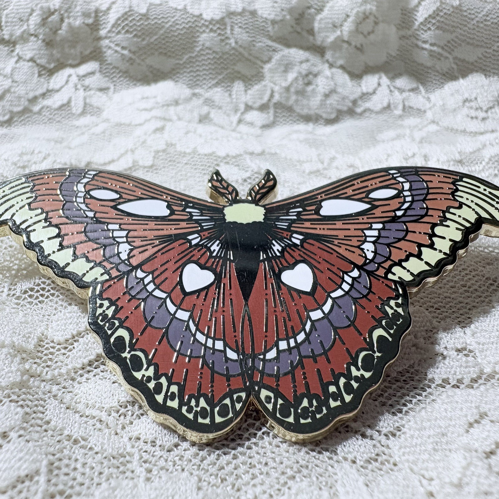 Atlas Moth Enamel Pin | Attacus atlas |Pin Collector Gift
