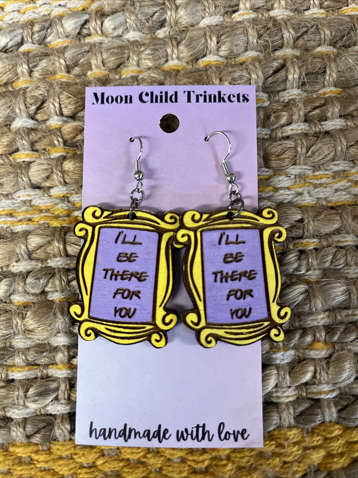 F.R.I.E.N.D.S. TV SHOW Hand Painted Earrings – I’LL BE THERE FOR YOU