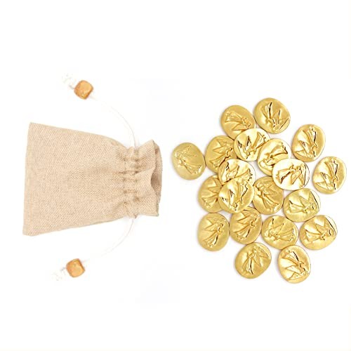 20 Pcs Spirit Guardian Angel Token – 2 Sided Good Luck Pocket Coin Lucky Gold