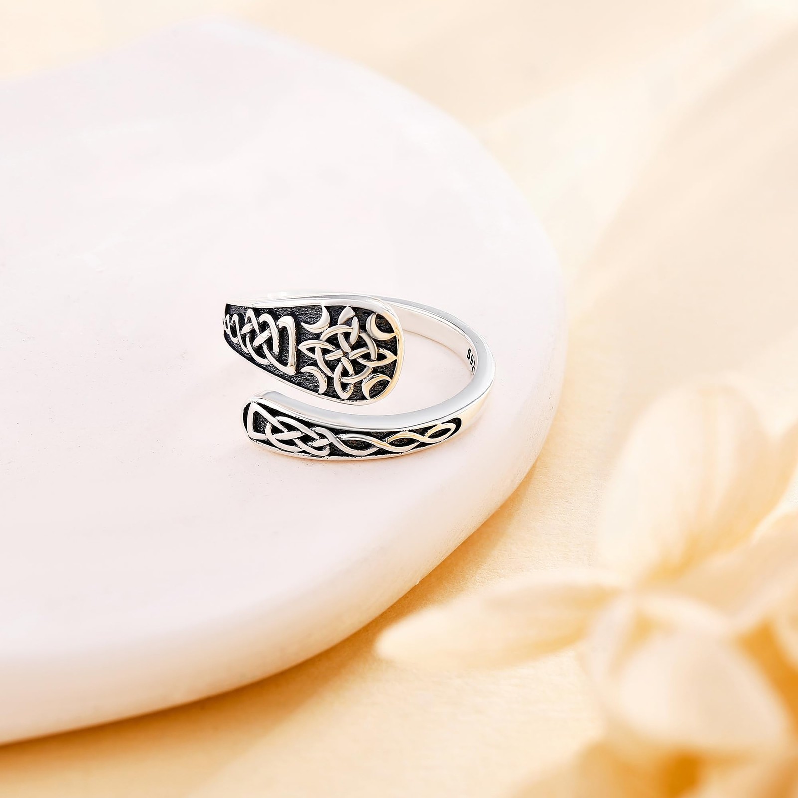 Spoon Ring 925 Sterling Silver Turtle/Celtic Knot/Mountain/Bee/Dragonfly/Moth…