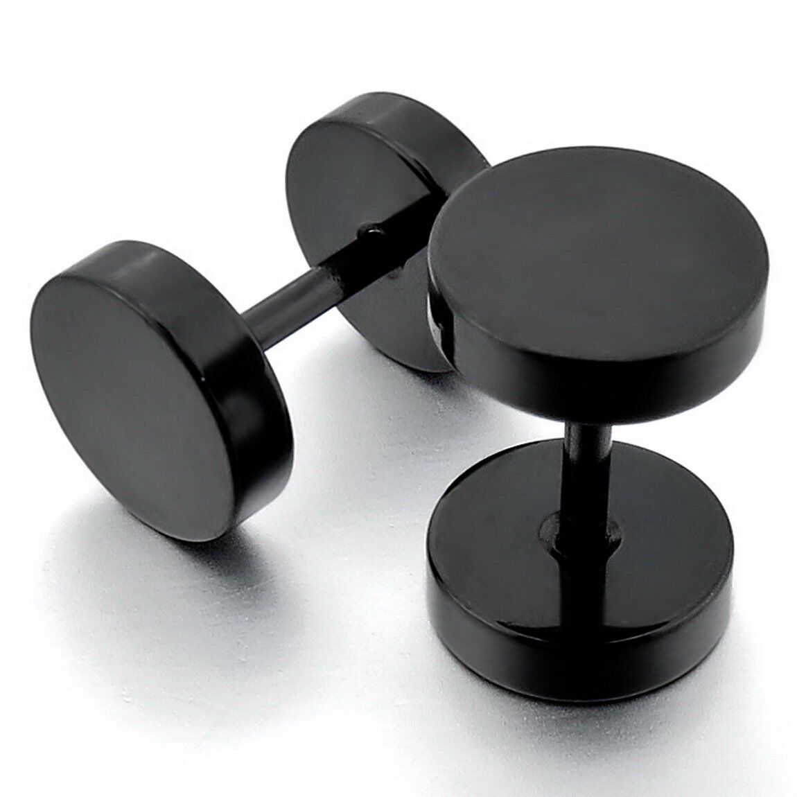 3MM-14MM Screw Stud Earrings for Men Women Steel Cheater Fake Ear Plugs Gauges