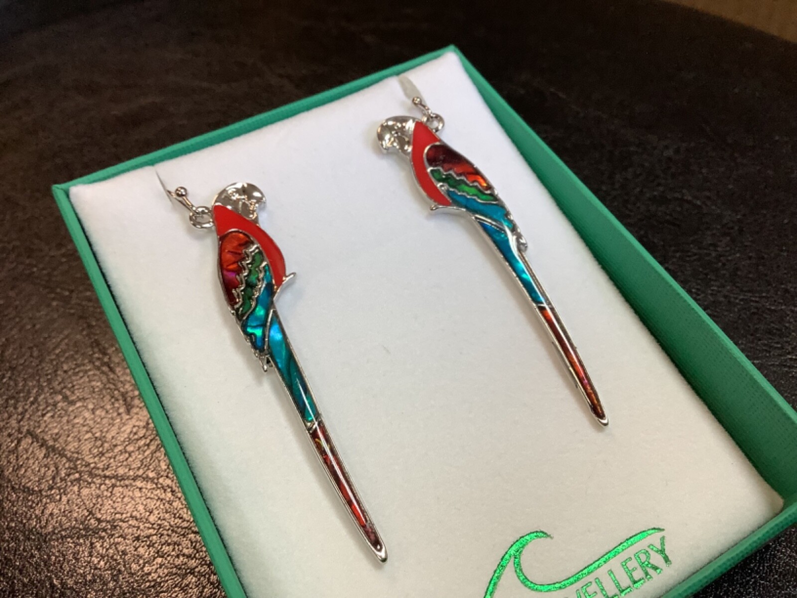 Macaw Inlaid Paua Shell Earrings – TJ640
